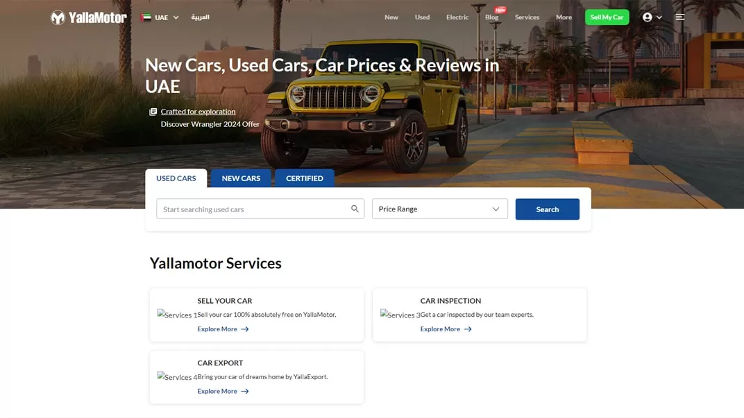 سایت های فروش خودرو در امارات yallamotor