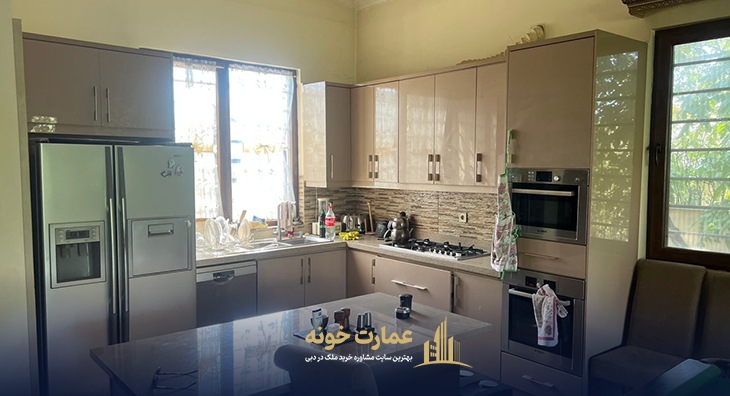آشپزخانه مجهز تهاتر ویلا چناران دماوند با ملک دبی